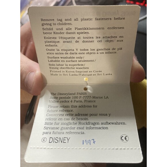 Disneyland Paris Snow White & 7 Dwarves VTG 90s Doc Plush 11” Collectible NEW - Picture 6 of 6